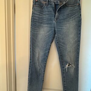 Classic Blue Distressed Women's Jeans